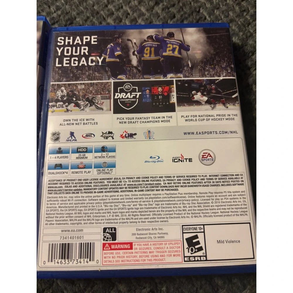 PS4 Sports Game Bundle Madden NFL 20 and NHL 17 EA Sports PlayStation 4 Lot
